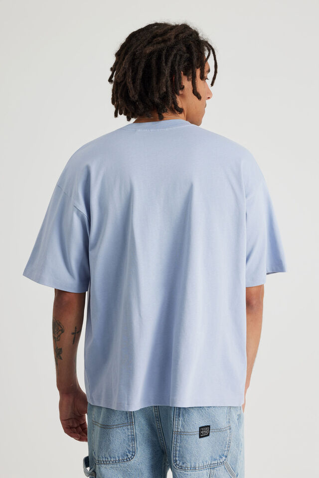 Half Half Box Fit Graphic T Shirt, HH BLUE CHALK/AINT NO GAME