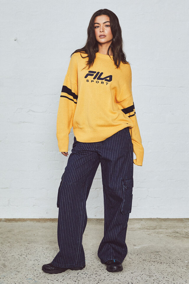 Mid Rise Carpenter Jean, NAVY PIN STRIPE