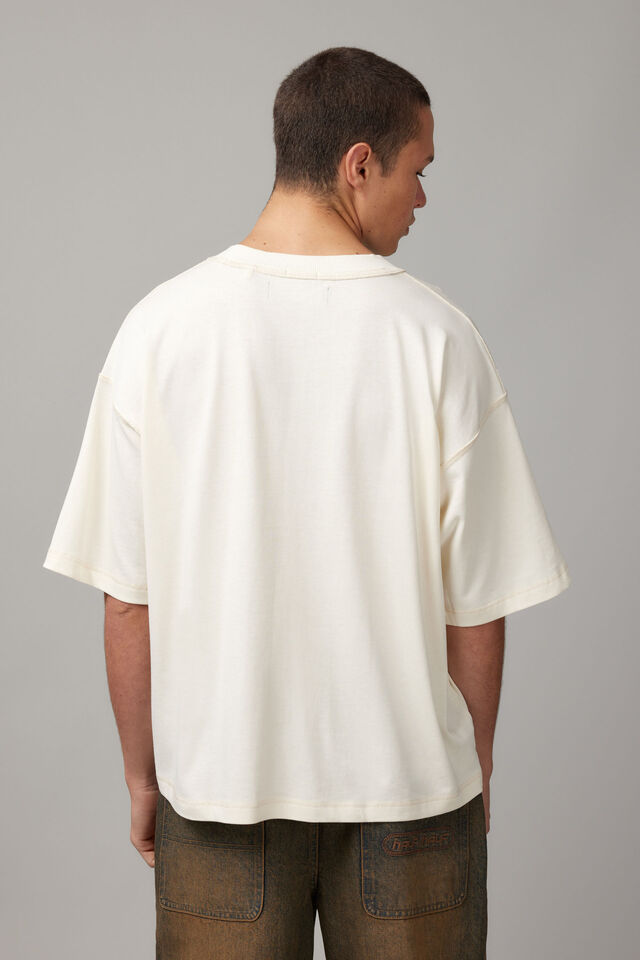 Boxy Cropped Tshirt, EGGSHELL