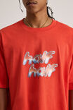 Half Half Heavyweight Box Fit Graphic Tshirt, HH LAVA/HALF HALF CHROME - alternate image 4