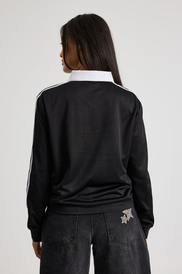 Long Sleeve Fitted Sports Jersey, BLACK/SPORTS & REC
