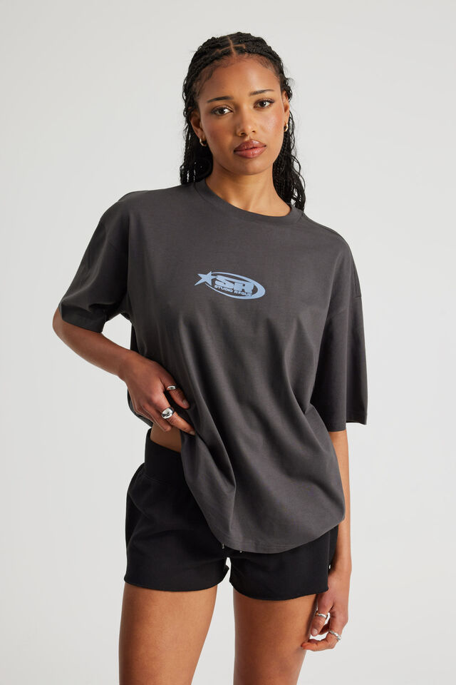 Oversized Graphic Tee, SLATE/STUDIO ROGUE