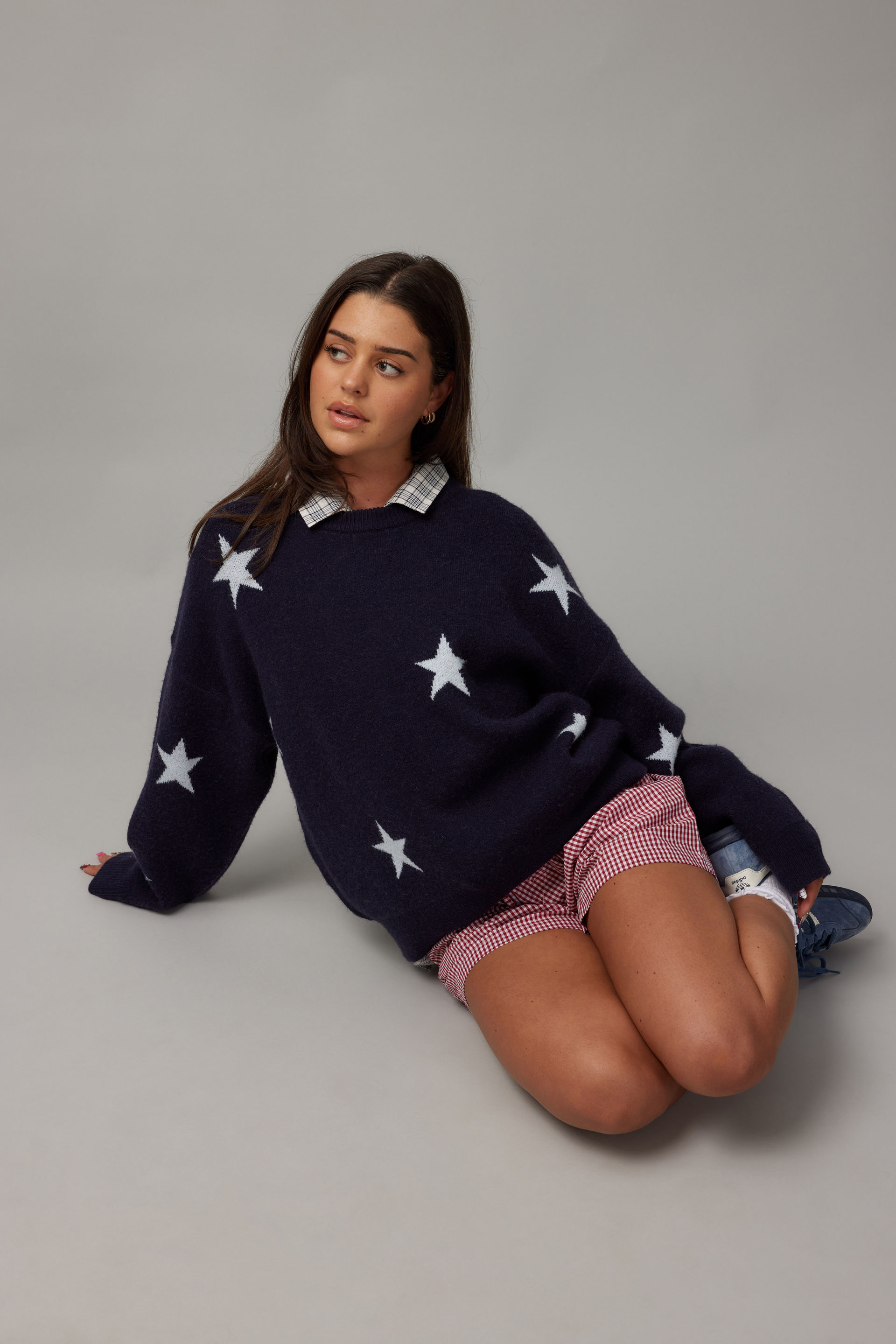 Navy jumper with stars outlet