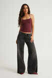 Snatched Halter Top, BORDEAUX - alternate image 2