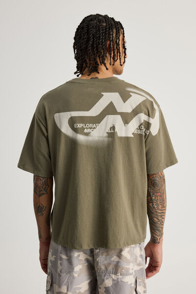 Notion Vintage Graphic Tshirt, NTN PORTLAND MOSS/DISPLACED