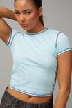 Fitted Crop Tee, COOL BLUE - alternate image 2