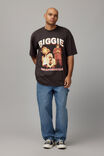 Oversized Music Merch T Shirt, LCN MT WASHED CHOC TORTE/BIGGIE LOFI HOMAGE - alternate image 2