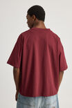 Half Half Heavyweight Box Fit Graphic Tshirt, HH BORDEAUX/BRICKS - alternate image 3