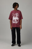 Oversized Muhammad Ali T Shirt, LCN ALI WASHED BURGUNDY/MUHAMMAD ALI HOMAGE - alternate image 2