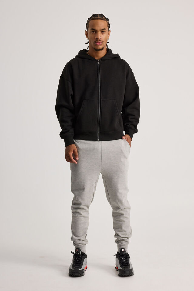 Slim Tech Track Pant, LIGHT GREY MARLE
