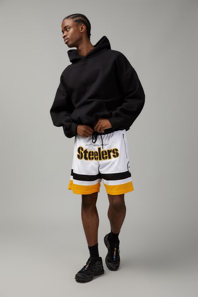 Nfl Steelers Basketball Short, LCN NFL STEELERS/ WHITE BLACK YELLOW