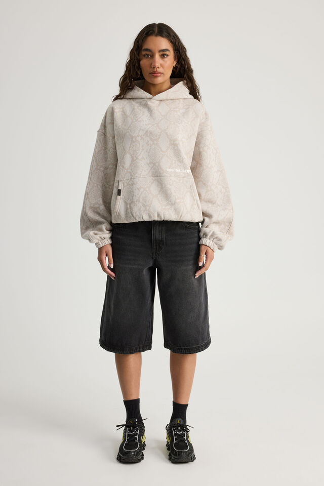 Open Gallery Boxy Hoodie, OG TONAL SNAKE/EXPESSION