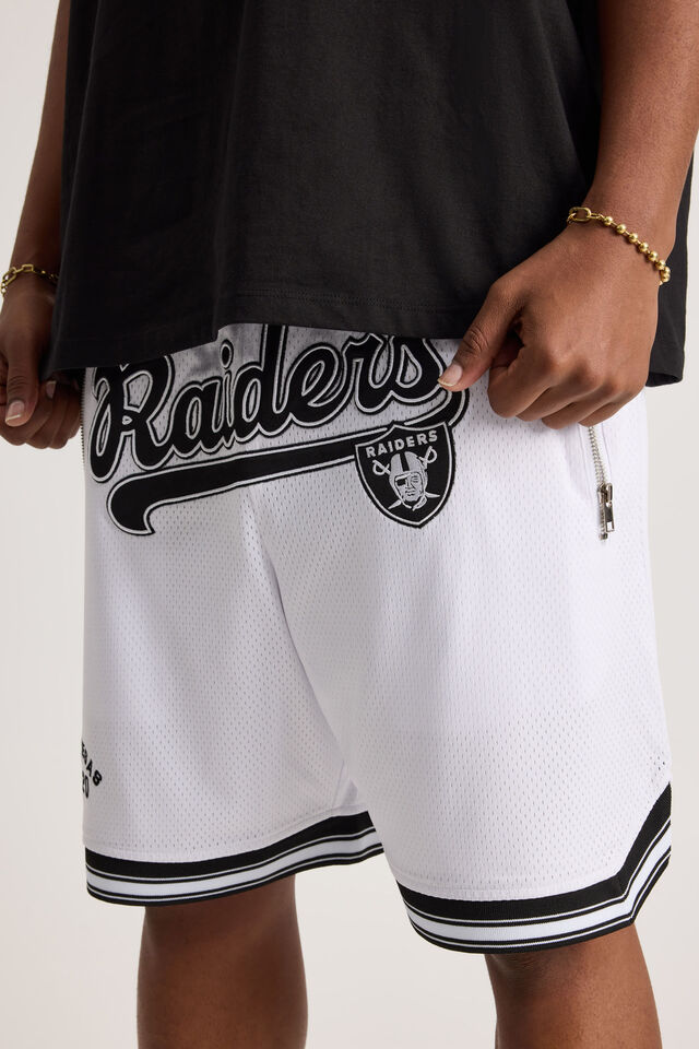 Nfl Basketball Short, LCN NFL WHITE/RAIDERS TEAM CLASSIC