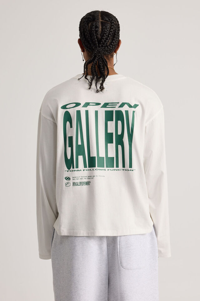 Open Gallery Cropped Long Sleeve Tshirt, OG CLOUD/ACUTE PINE