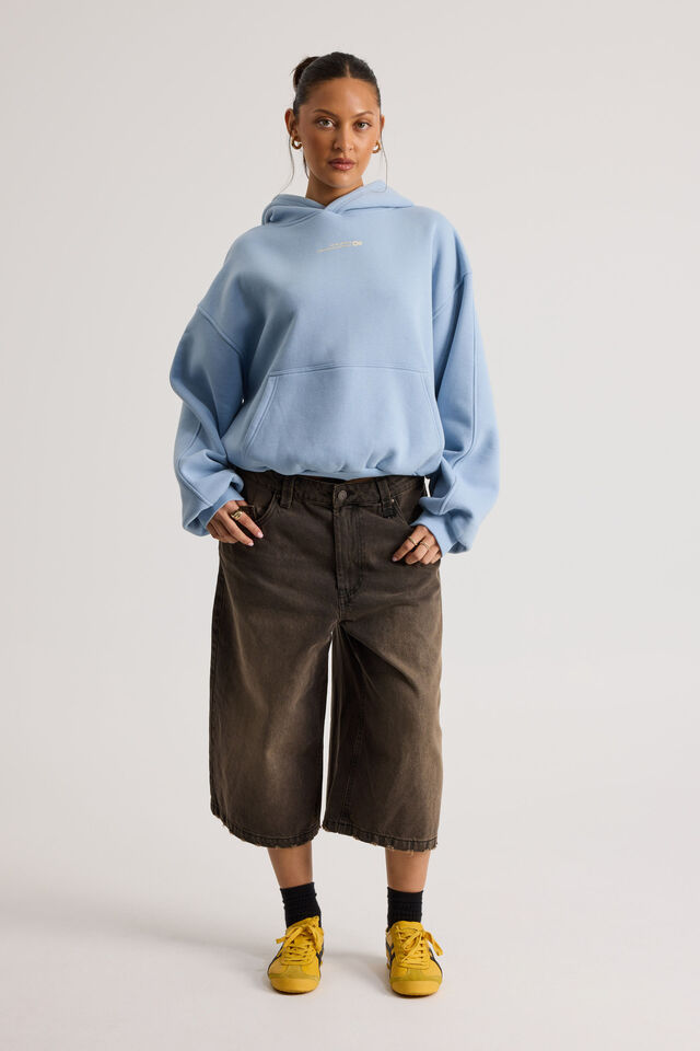 Open Gallery Boxy Hoodie, BLUE MIST/OG