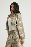 Authentics Shrunken Zip Through Hoodie, SUMMER CAMO - example image 1