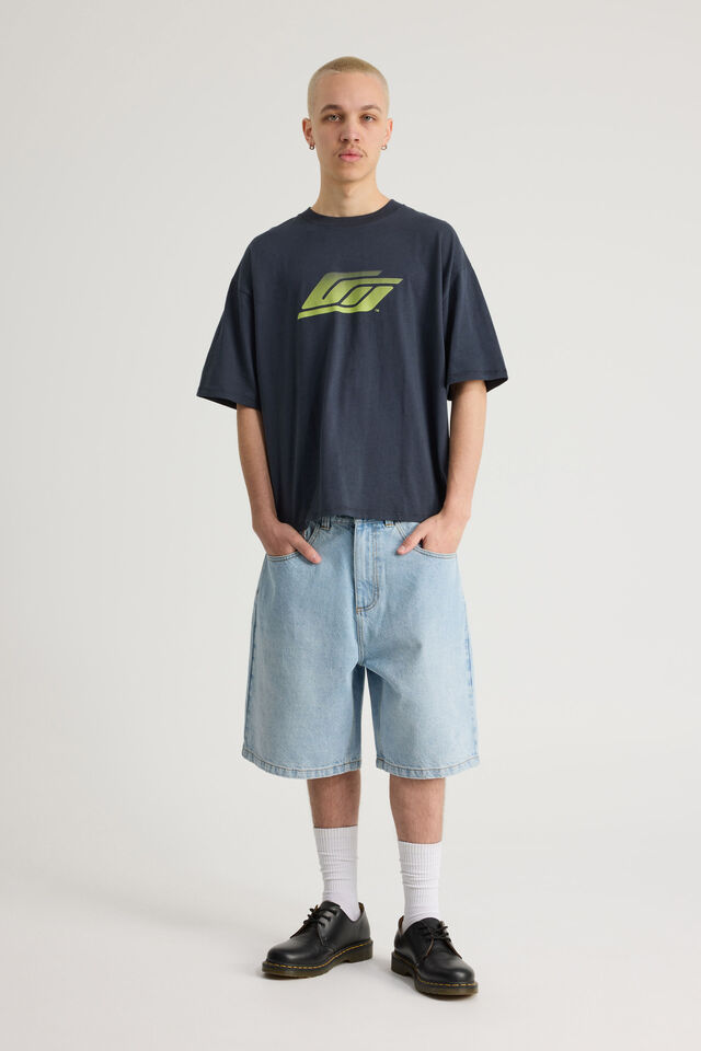 Half Half Classico Denim Short, CLEAN BLEACH