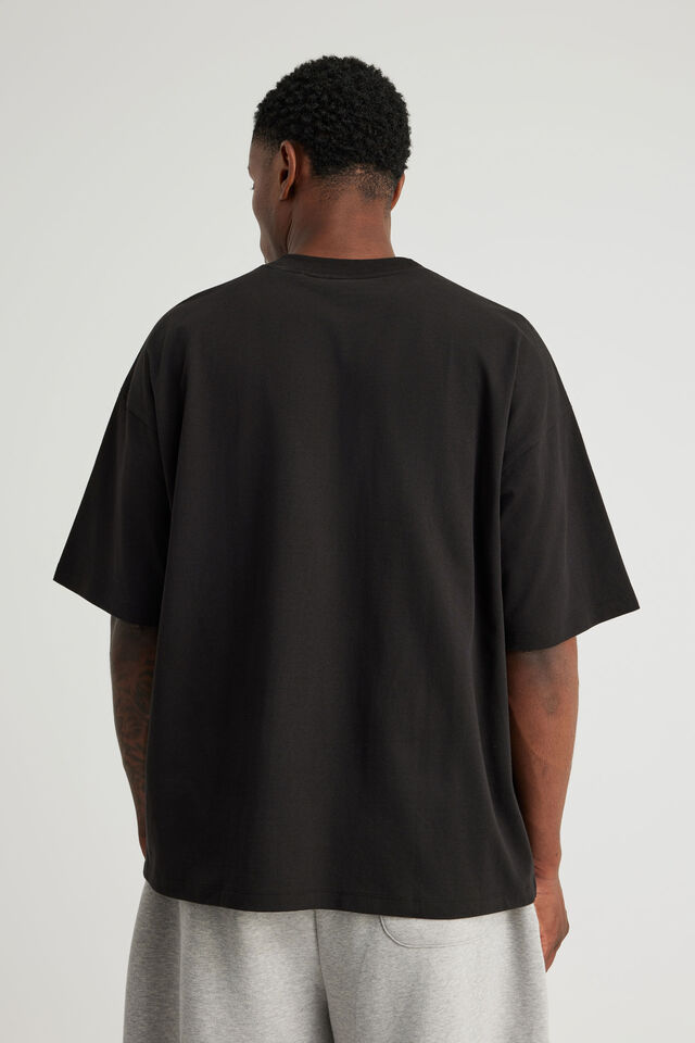 Half Half Heavyweight Box Fit Graphic Tshirt, HH BLACK/CRACKED