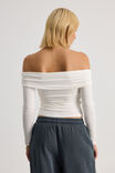 Shay Off Shoulder Long Sleeve Top, MARSHMELLOW - alternate image 3