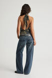 High Neck Backless Halter Top, WASHED BUSH CAMO - alternate image 3