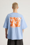 Half Half Heavyweight Box Fit Graphic Tshirt, HH CAROLINA BLUE/HALF HALF AMBUSH - alternate image 3