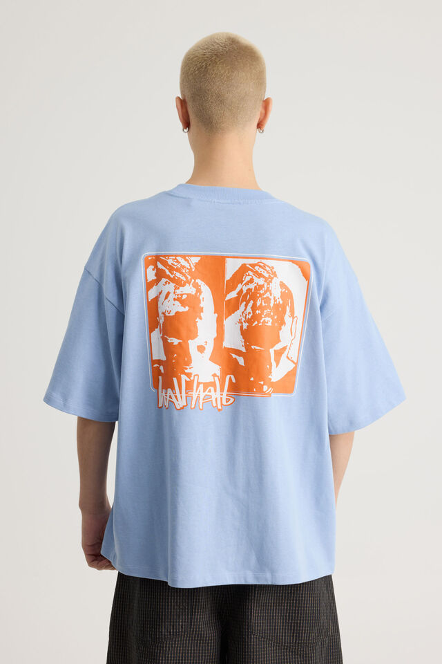 Half Half Heavyweight Box Fit Graphic Tshirt, HH CAROLINA BLUE/HALF HALF AMBUSH