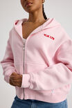 Stormy Zip Through Hoodie, PARFAIT PINK/TLK LTR AGAIN & AGAIN - alternate image 4