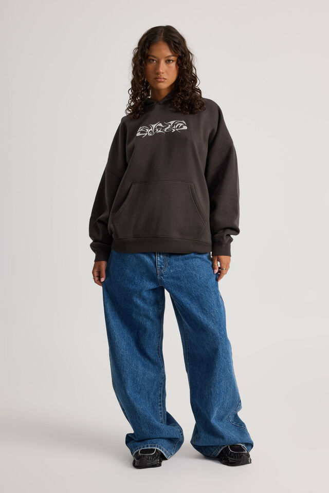 Harley Slouchy Hoodie, PHANTOM/Y2K SWIRL