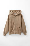 Allie Zip Through Slouchy Hoodie, WASHED MORTAR/STARBUST - alternate image 1