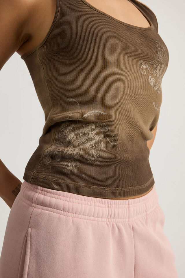 Graphic Tank, WASHED ESPRESSO/ANGEL