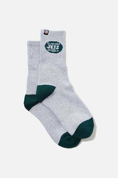 License Retro Sport Socks, LCN NFL SILVER MARLE/JETS
