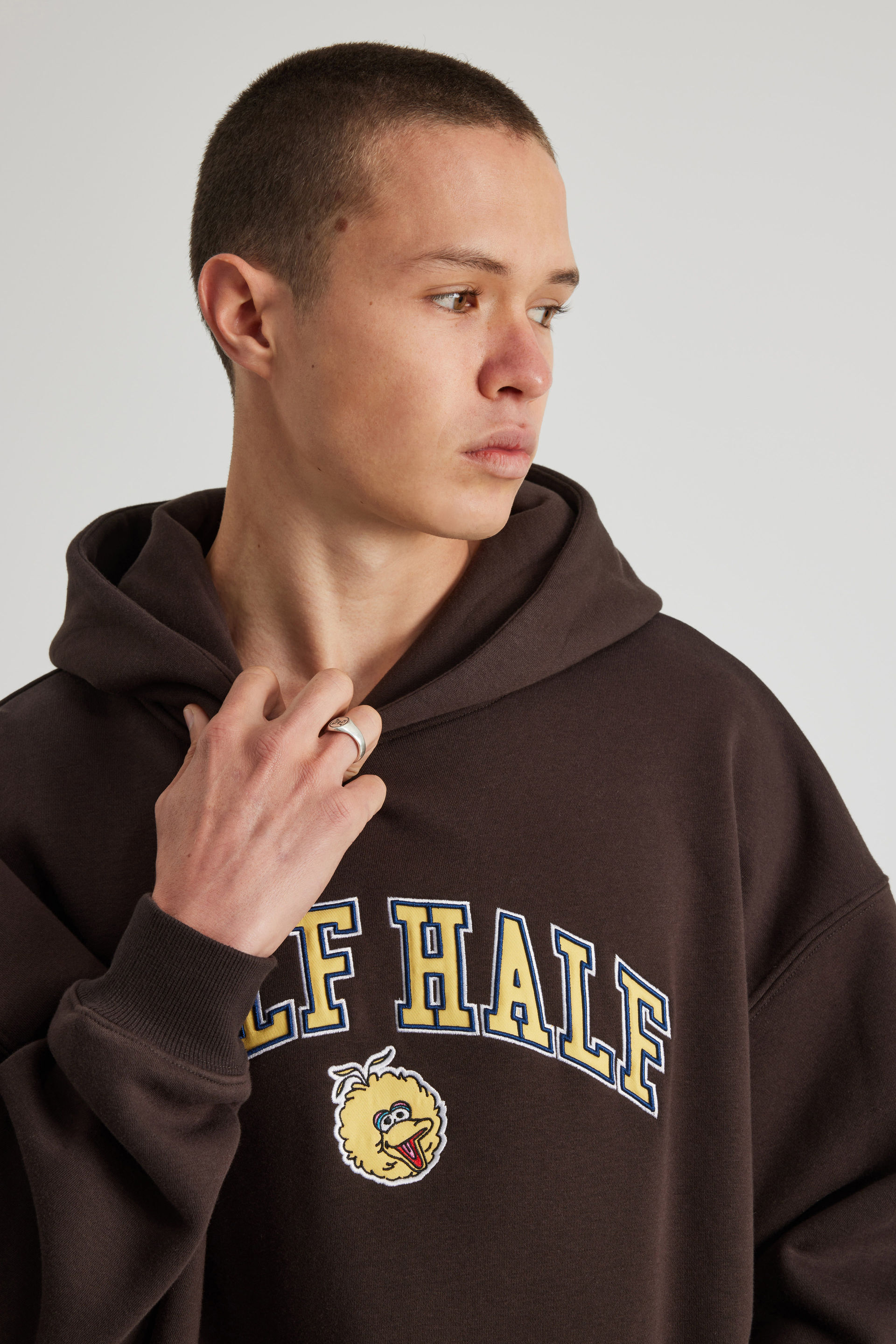 Half cut hoodie top