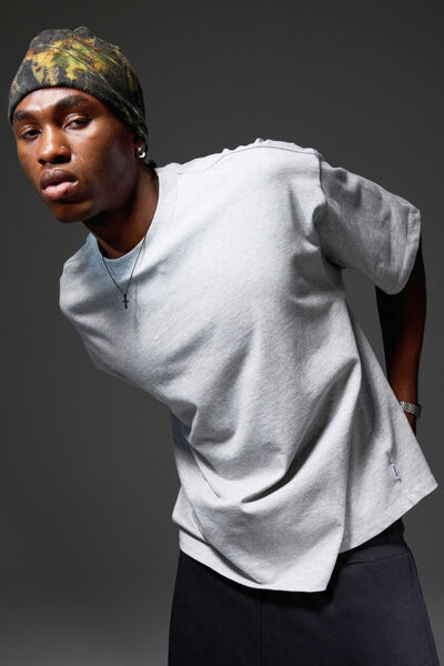 Authentics Heavy Weight Box Fit Tshirt, GREY MARLE