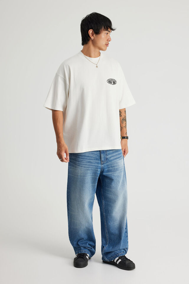 Half Half Heavyweight Box Fit Graphic Tshirt, HH CLOUD/HALF HALF ZINE STORE