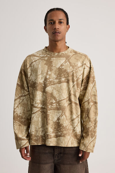 Notion Long Sleeve Box Fit Tshirt, NTN HUNTER CAMO/NOTION