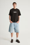Half Half Heavyweight Core Fit Tshirt, HH BLACK/INTERNATIONAL - example image 2