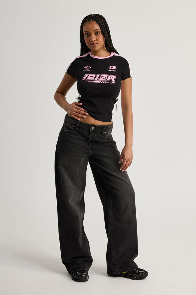 Low Rise Relaxed Jean, EXTREME BLACK WASH