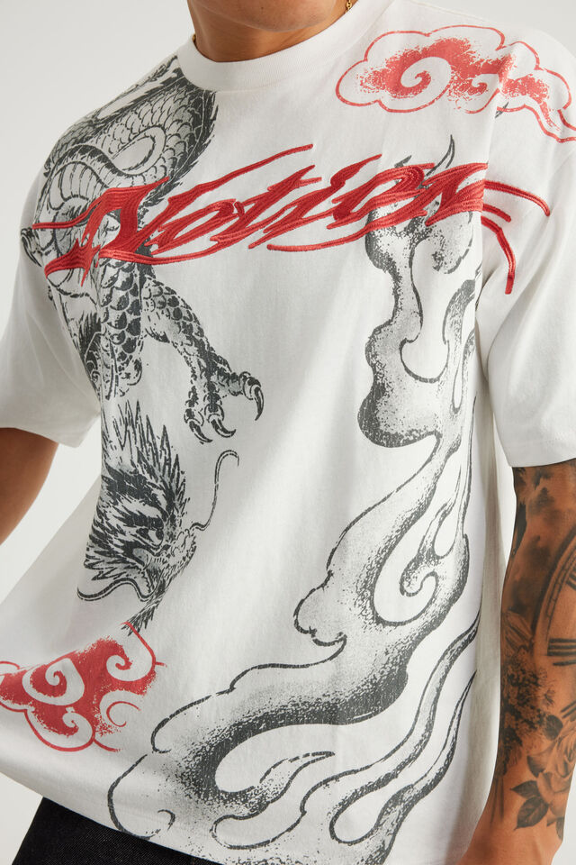 Notion Vintage Graphic Tshirt, NTN WHITE/DRAGON