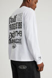 Half Half Long Sleeve Tshirt, HH WHITE/HALF THE DAMAGE - alternate image 3