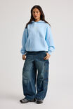Harley Slouchy Hoodie, AIRY BLUE/TLK LTR VINATGE WHITE - alternate image 2