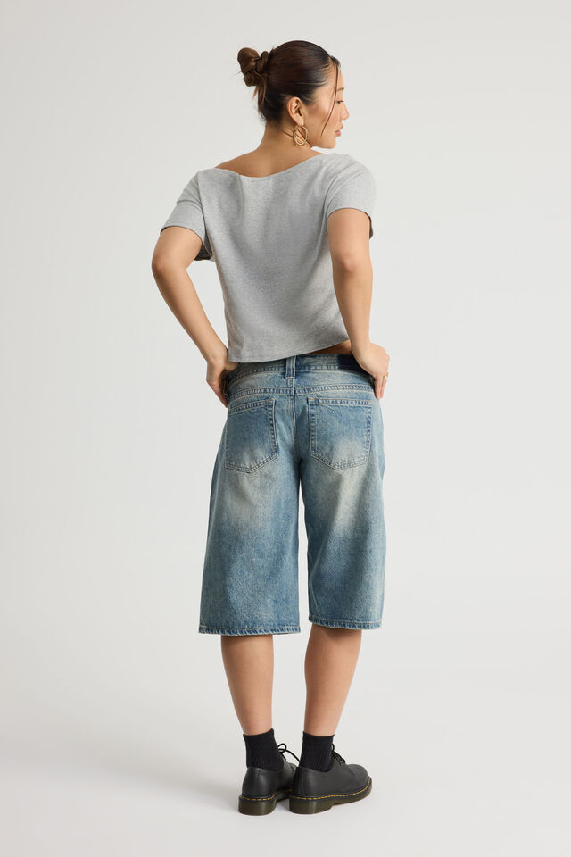 Luca Low Rise Jort, ELECTRIC BLUE