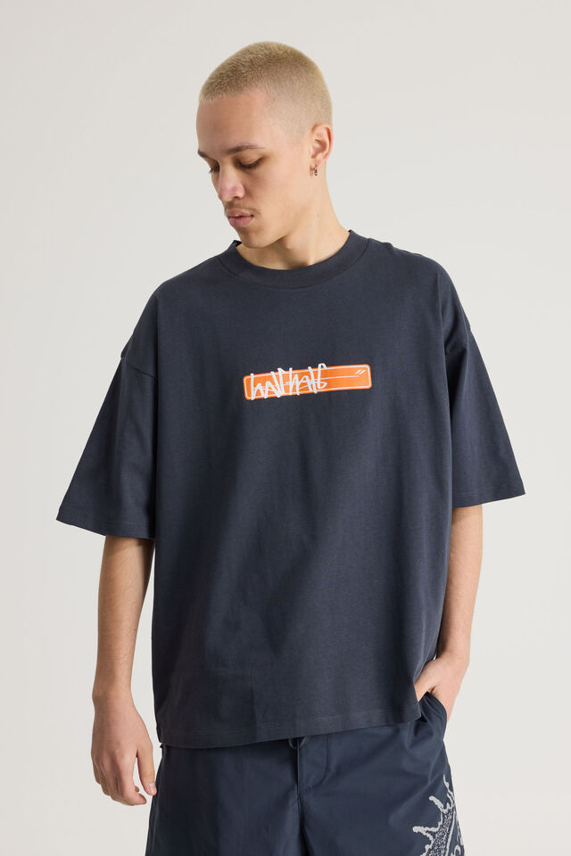 Half Half Heavyweight Box Fit Graphic Tshirt, HH SEAL/HALF HALF AMBUSH