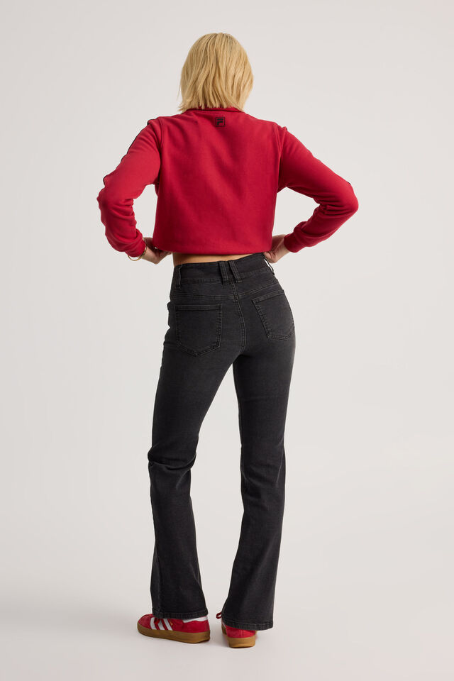 Stretch Bootleg Jean, WASHED BLACK