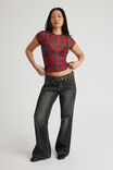Mesh Tee, PLAID - alternate image 2