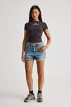 Street Cut Off Denim Short, VENICE BLUE - alternate image 2