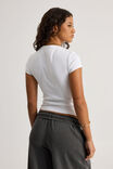 Fitted Graphic Tee, WHITE/FLOWER - alternate image 3