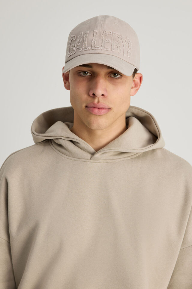 Open Gallery Applique Dad Cap, PEBBLE VANILLA W APPLIQUE