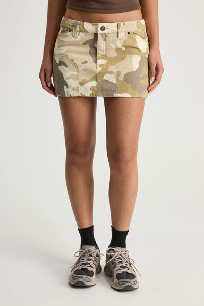 Utility Mini Skirt, CAMO