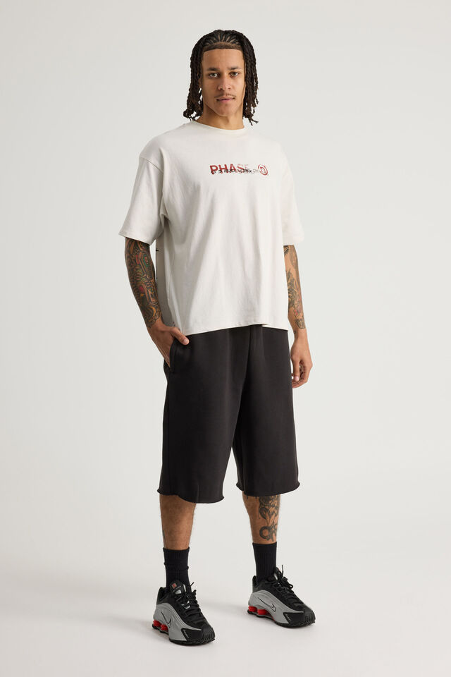Baggy Track Short, BLACK