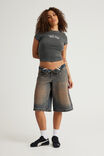 Fitted Graphic Tee, WASHED BLACK/SPIKEY HEART - alternate image 2